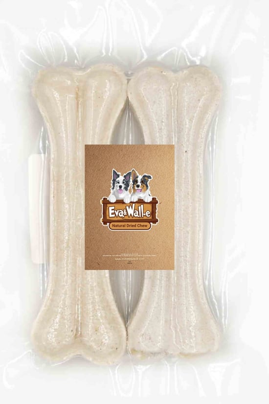 Eva & Walle Doğal Köpek Pres Kemiği Beyaz 2' Li 13cm Orta Irk Ve Küçük Irk Köpekler Için 80 Gr