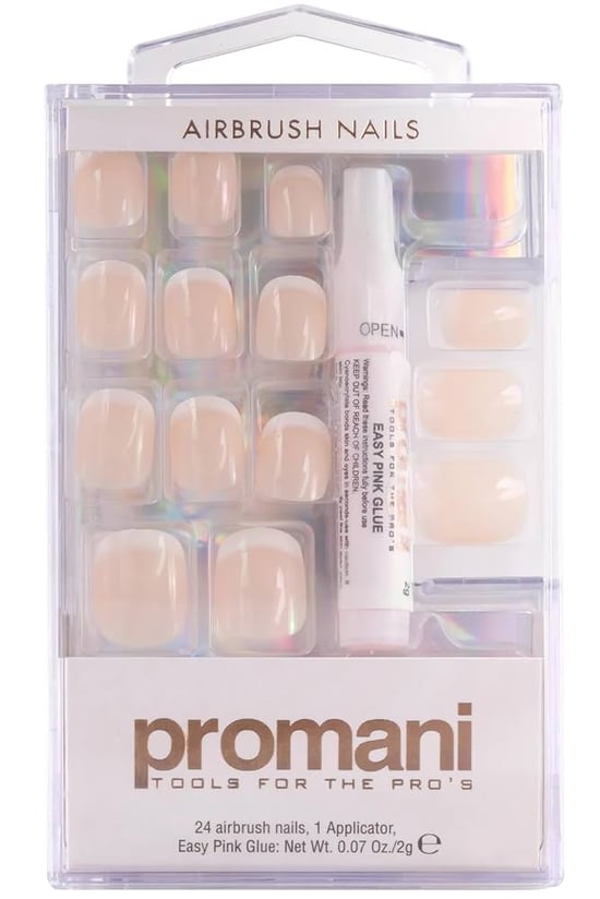 Promani İnce French Takma Tırnak Kiti Pembe