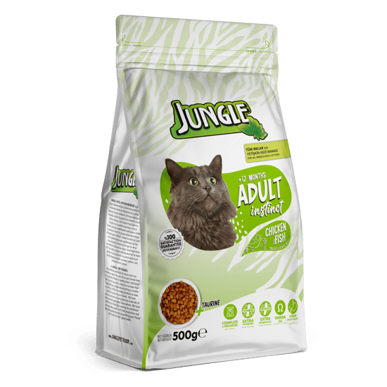 Jungle 500 Gr Kuru Kedi Maması Yetişkin Tavuk & Balık Jngp-004
