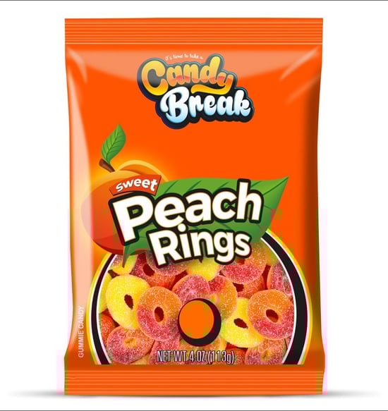 American Foods Candy Break Şeftali Yüzükleri Jelibon 113G