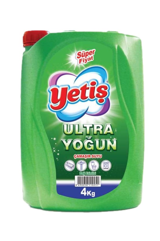 Yetiş Ultra Yoğun Çamaşır Suyu Dağ Esintisi 4 Kg