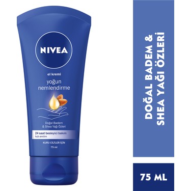 Nivea Yoğun Nemlendirici El Kremi Badem Yağı&Shea Yağı Özleri 75ml