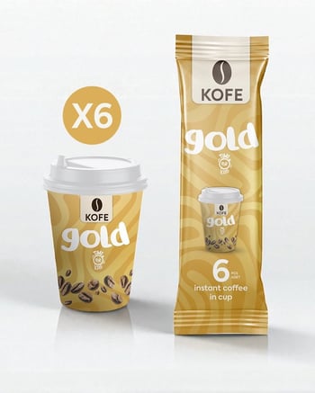Kofe Gold Karton Bardak İçinde Hazır Kahve