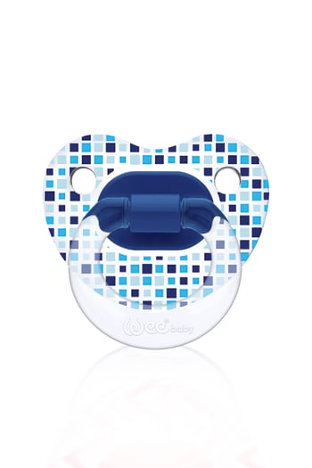 Wee Baby Şeffaf Desenli Damaklı Emzik No:1 0-6 ay Mavi