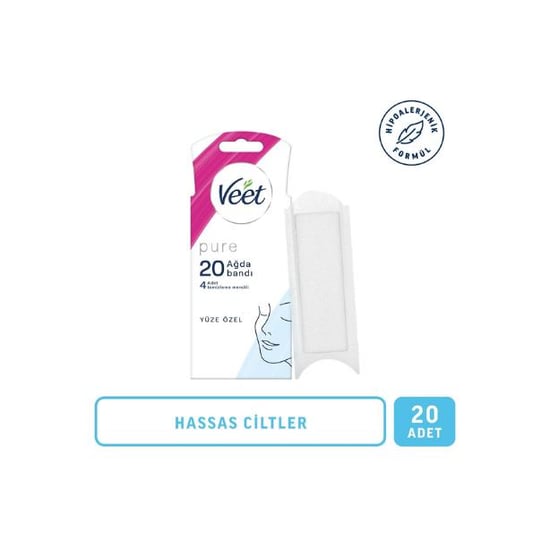 Veet Pure Sir Ağda Bantları Yüze Özel 20 li