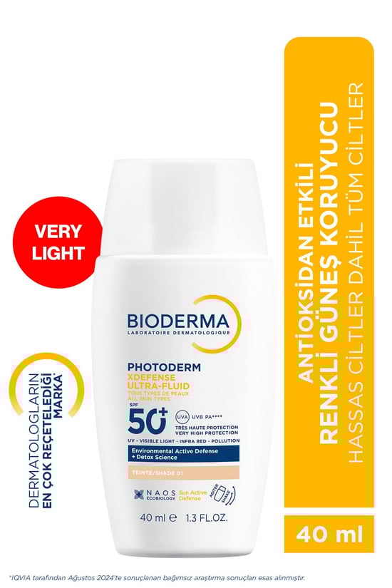 Bioderma Photoderm Xdefense SPF 50+ Very Light Renkli Güneş Kremi 40 ml