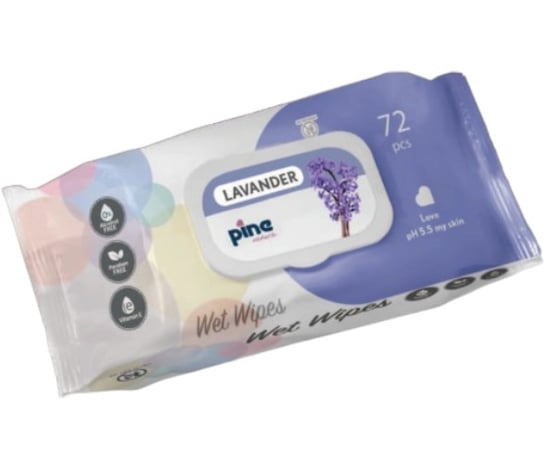 Pine Islak Havlu 72li Lavanta