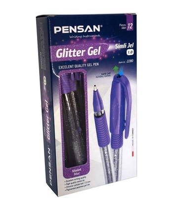 pensan,pensan violet neon jel kalem,12 adet,0.8mm,kalem çeşitleri,kalemler,renkli kalemler,kalem fiyatları,jel kalem,toptan satın al,toptan tr,kalem