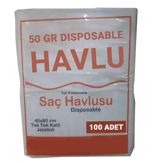 Private 1000 Adet Tek Kullanımlık Otel Buklet Sauna Kuaför Saç Havlusu 50 Gr 40×80 cm