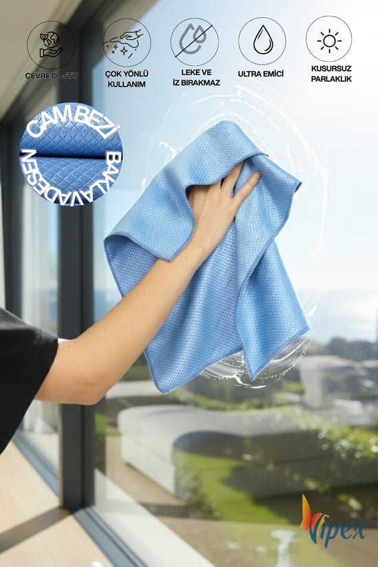 Vipex 40x40 cm Baklava Desen Cam Bezi 240 Gsm Mavi Renk