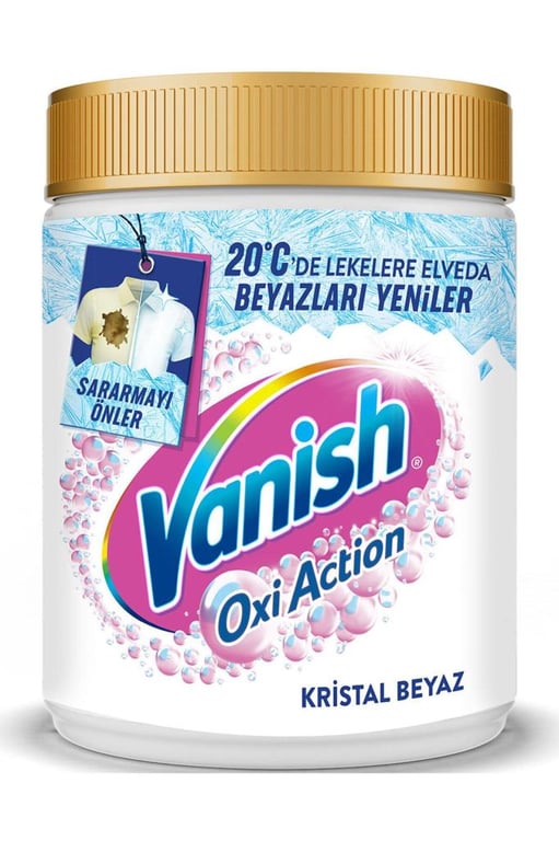 Vanish Oxi Action Kristal Beyaz Toz Deterjan Güçlendirici ve Leke Çıkarıcı 970 Gram
