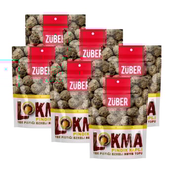 Züber Lokma Fındık Kaplı Yer Fıstığı Ezmeli Meyve Topu 96 gr
