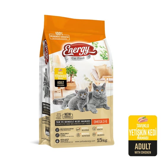 CAT FOOD ENERGY® 15 kg Tavuklu Yetişkin Kedi Maması