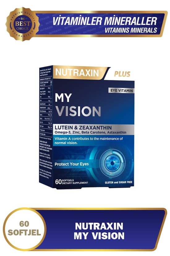 Nutraxin Plus My Vision Göz Vitamini Lutein Zeaksantin 60 Kapsül