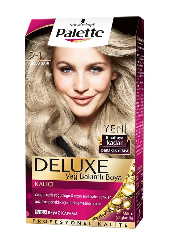 Palette Deluxe Küllü Sarı 9-1 Tüp Krem Saç Boyası