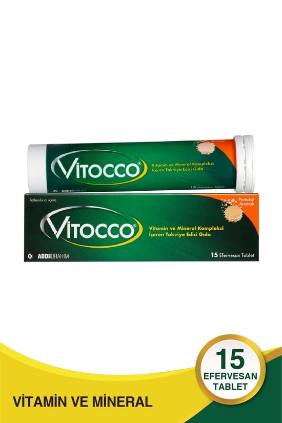 Vitocco Vitamin ve Mineral Kompleksi İçeren Takviye Edici Gıda 15 Efervesan Tablet