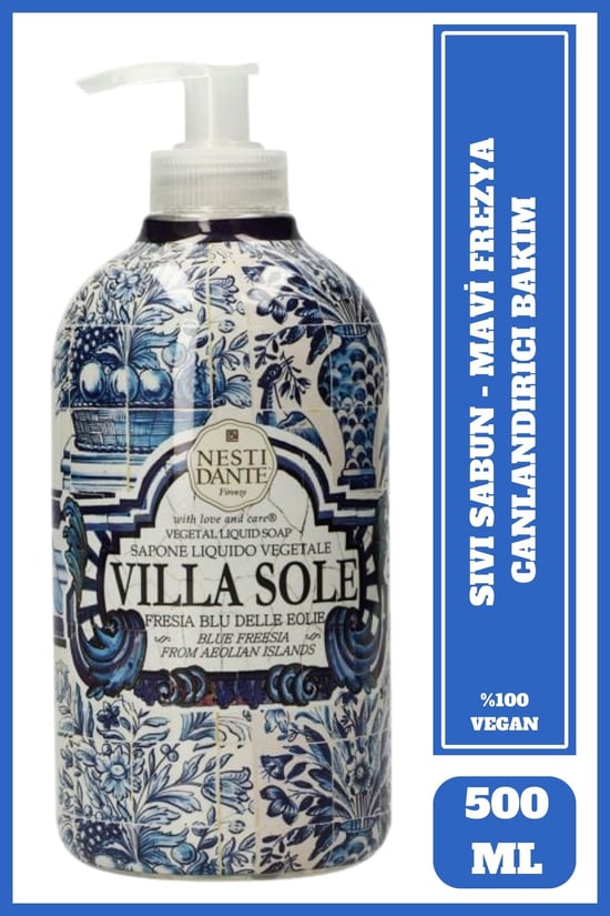 Villa Sole Fresia Blu Delle Eoilie Frezya Çiçeği  Antioksidan Özellikli Sıvı Sabun