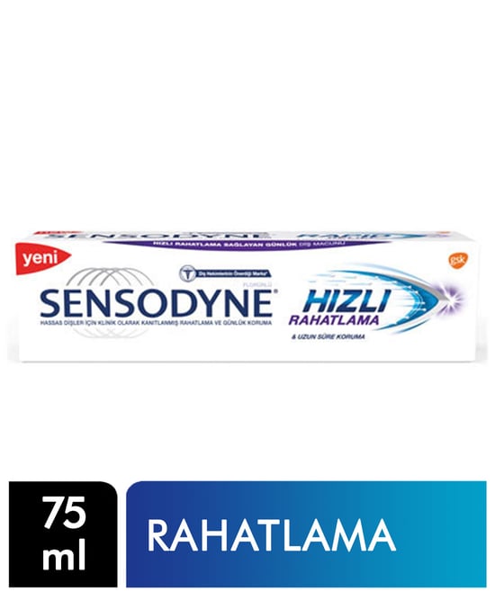 sensodyne, diş macunu, hassas dişler için diş macunu,hızlı koruma 75 ml,bembeyaz dişler,hızlı koruma,75 ml,diş sağlığı hassas diş etleri için diş macunu, diş macunları, ağız bakım ürünleri, diş macunu satın al, diş macunu fiyaları