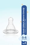 Wee Baby Silikon Biberon Emziği Az Akış No:1  0-6 Ay