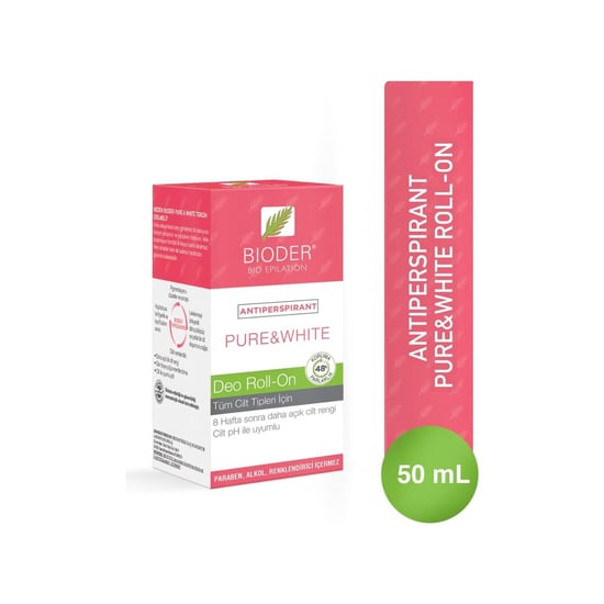 Bioder Antiperspirant Pure&White Koltuk Altı Deodarant Roll-On 50 Ml