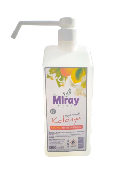 Miray Home Pompalı Kolonya 1lt 80°