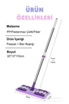 Yer Mopu Duvar Fayans Cam Temizlik Mikrofiber 4 Mandallı Mop(MOR)