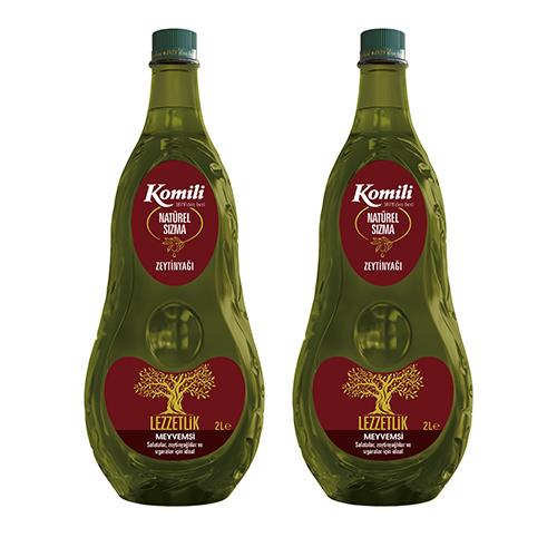 KOMİLİ SIZMA LEZZETLİK MEYVEMSİ ZEYTİNYAĞI 2 LT  * 2 ADET