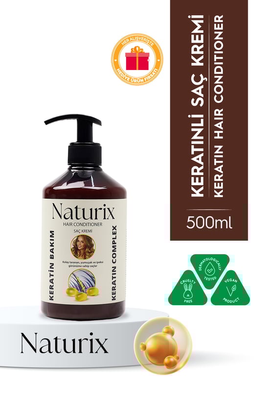 Keratin Saç Bakım Kremi 500 Ml | Yıpranmış Saçlar İçin Onarıcı Bakım