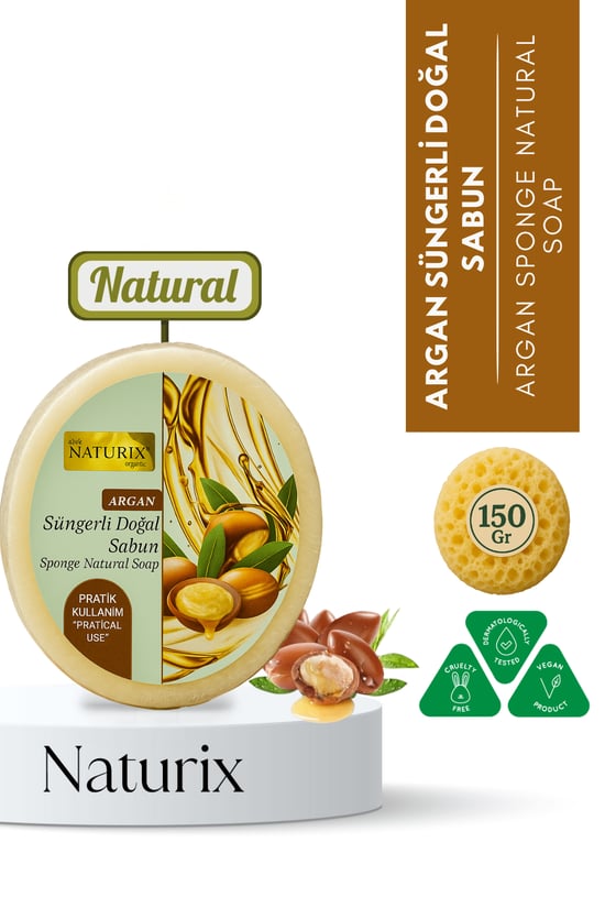 Naturix Argan Yağlı Süngerli Sabun 150 Gr