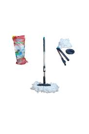 Zambak 279 Mop Yedek Sap-Mop Set-Döner Başlıklı Mop Ucu Seti