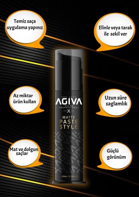 Agiva Saç Şekillendirici Matte Paste Wax 100 ml