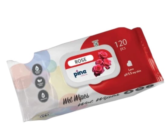 Pine Islak Havlu 72li Gül