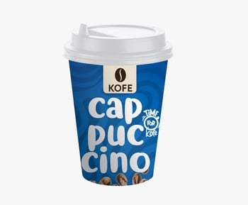 Kofe Cappucino Karton Bardak İçinde Hazır Kahve