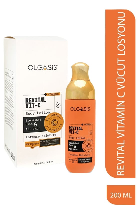 Olgasis Revital Vitamın C Body Lotion 200 ml Revital Vitamin C Renk Açıcı Vücut Losyonu Vücut Kremi