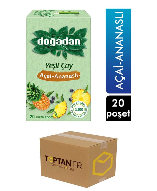 Doğadan , Doğadan poşet çay, poşet çay, bardak poşet çay, sallama çay, süzme poşet çay, yeşil çay, Açai-Ananaslı çay, Açai-Ananaslı yeşil çay
