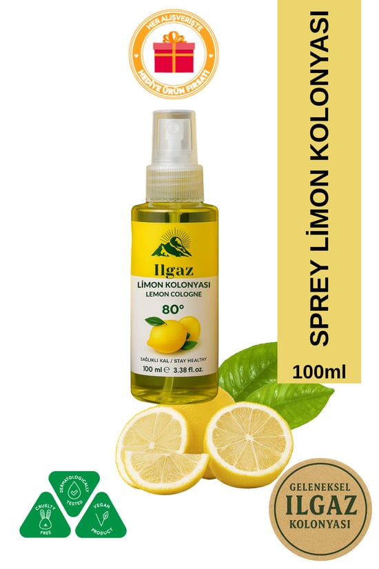 Ilgaz Klasik Çanta Boy Sprey Limon Kolonyası 100 ml