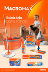 Macromax Force Pedallı Otomatik Temizlik Seti, Döner Mekanizmalı 360 Başlıklı Mikrofiber Paspas