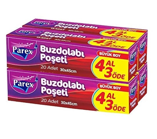 Parex Buzdolabı Poşeti Büyük Boy 30x45cm 20 adet