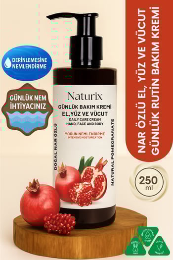 Naturix Nar Özlü El  Yüz Ve Vücut Bakım Kremi 250 ml