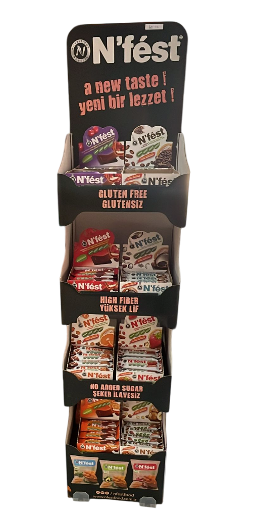 Nfest Karma Hazır Stand Protein Bar 40gr 192'li (Stant Hediyeli)