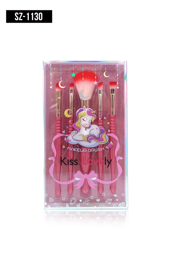 İthal Aksesuar Renkli 5'Li Makyaj Fırçası