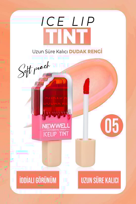 New Well Ice Lip Tint Soft Peach 05 6 ML