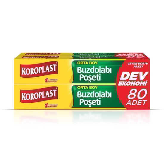 Koroplast Orta Boy Buzdolabı Poşeti 80’li Ekonomik Paket