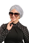 Hürrem Bone Gri Drapeli Salaş Tesettür Bone Sandy Büzgülü 2315_15
