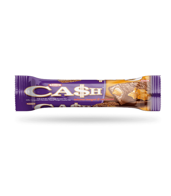 Tayaş Cash - Sütlü Kakao Kaplı Nuga Karamel Bar 20 Gr