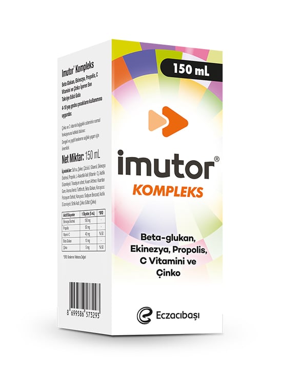 Eczacıbaşı Imutor Kompleks Ekinezya Propolis C Vitamini Içeren Takviye Edici Gıda 150 ml