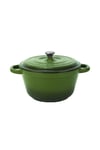 Lava New Heritage Yuvarlak Yeşil 24 cm Döküm Tencere