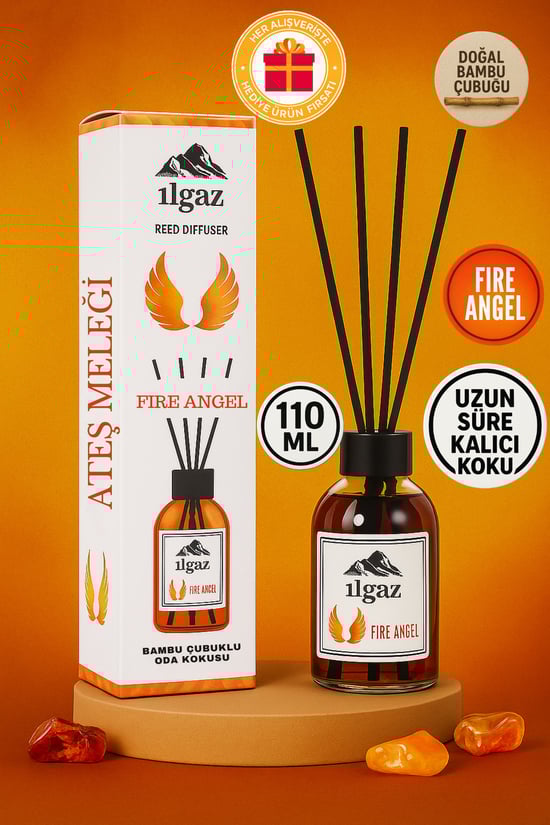 Ilgaz Ateş Meleği Bambu Çubuklu Oda Kokusu 110 ml | Red Diffuser Fire Angel Ortam Kokusu