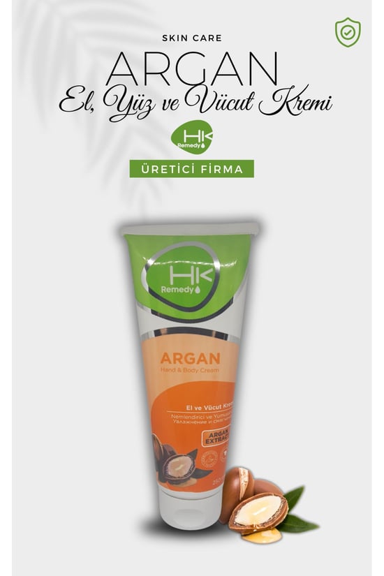 Hk Remedy El ve Vücut Kremi Argan Extract 250 ml Tüp