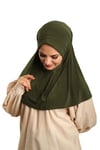 Hürrem Bone Haki Pratik Hazır Geçmeli Tesettür Eşarp Sandy Kumaş Sade 1600_09